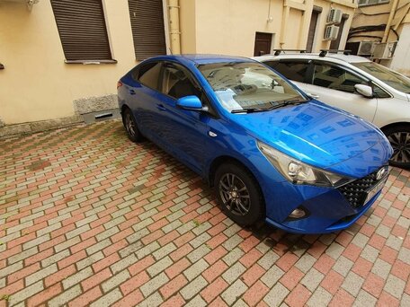 2020 Hyundai Solaris II Рестайлинг, синий, 1480000 рублей, вид 5