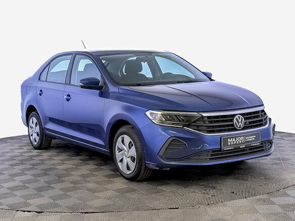 2021 Volkswagen Polo VI, синий - вид 2