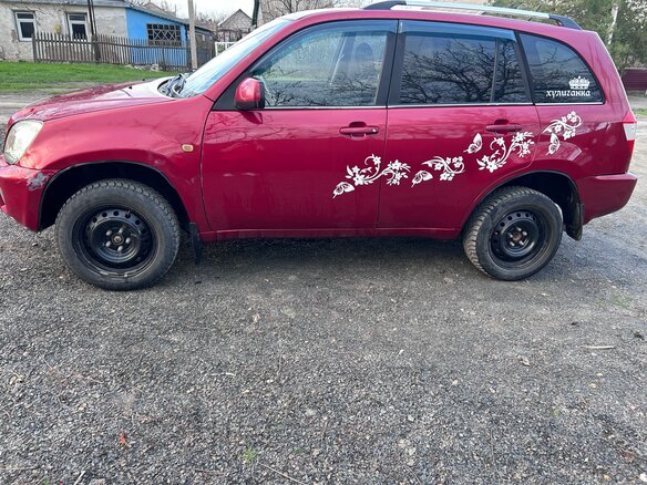 2012 Chery Tiggo (T11) I Рестайлинг (FL), красный, 350000 рублей - вид 3
