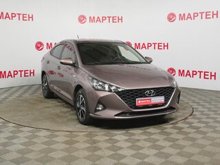 2020 Hyundai Solaris II Рестайлинг, коричневый, 1691000 рублей, вид 3