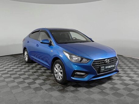 2018 Hyundai Solaris II, синий, 1160000 рублей, вид 3