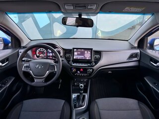 2021 Hyundai Solaris II Рестайлинг, синий, 1660000 рублей, вид 2