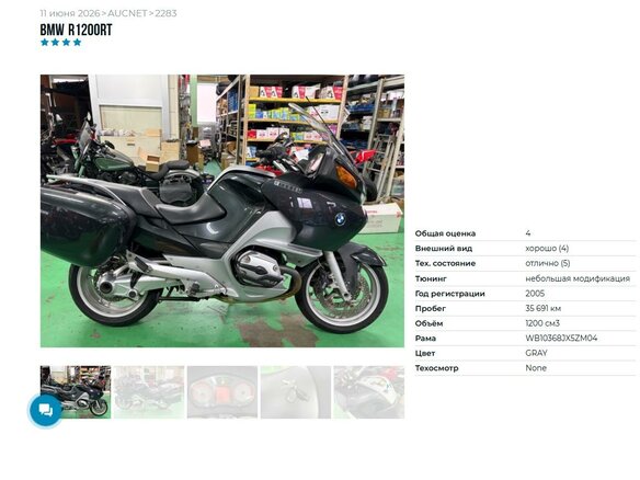 2005 BMW R 1200 RT, серый, 727000 рублей - вид 8