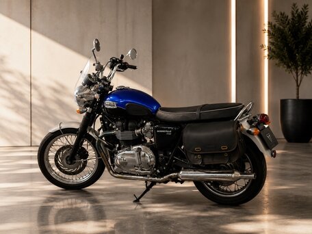 2014 Triumph Bonneville T100, синий, 690000 рублей, вид 1