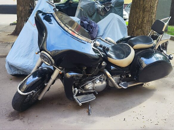 2001 Yamaha XV 1600 Road Star, чёрный, 600000 рублей