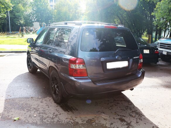 2005 Toyota Highlander I (XU20) Рестайлинг, синий, 1200000 рублей - вид 9