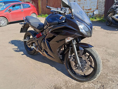 2012 Kawasaki ER-6F (Ninja 650R), чёрный, 510000 рублей, вид 2