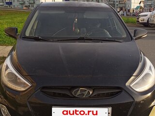 2013 Hyundai Solaris I, чёрный, 750000 рублей, вид 1