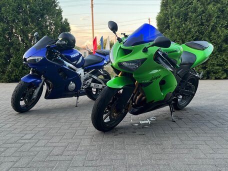 2006 Kawasaki ZX-6R Ninja, зелёный, 480000 рублей, вид 4