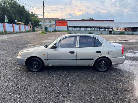 2008 Hyundai Accent ТагАЗ II, бежевый, 100000 рублей, вид 4