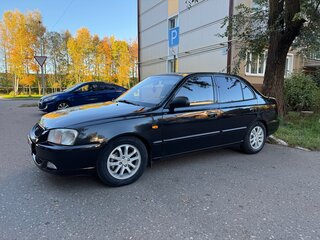 2007 Hyundai Accent ТагАЗ II, чёрный, 400000 рублей, вид 1