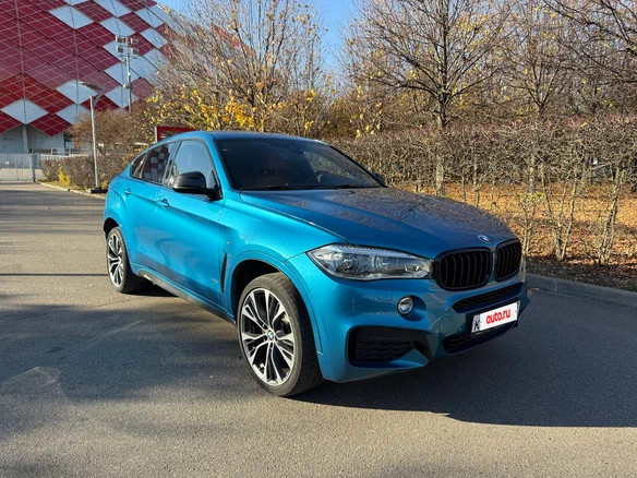 2018 BMW X6 40d II (F16), голубой, 5200000 рублей