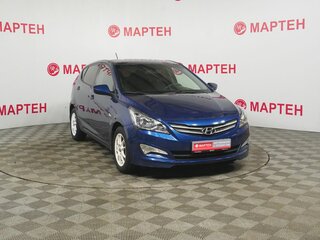 2015 Hyundai Solaris I Рестайлинг, синий, 884000 рублей, вид 3