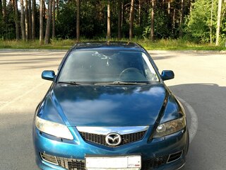 2006 Mazda 6 I (GG) Рестайлинг, синий, 350000 рублей, вид 2