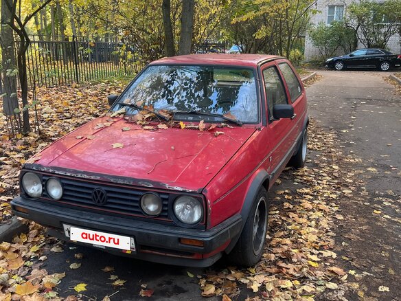 1988 Volkswagen Golf II, красный, 160000 рублей