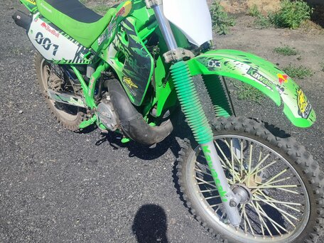 1995 Kawasaki KDX 250, зелёный, 160000 рублей, вид 4