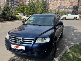 2005 Volkswagen Touareg I, синий, 1100000 рублей, вид 1