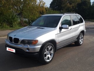 2002 BMW X5 3.0i I (E53), серебристый, 910000 рублей, вид 1