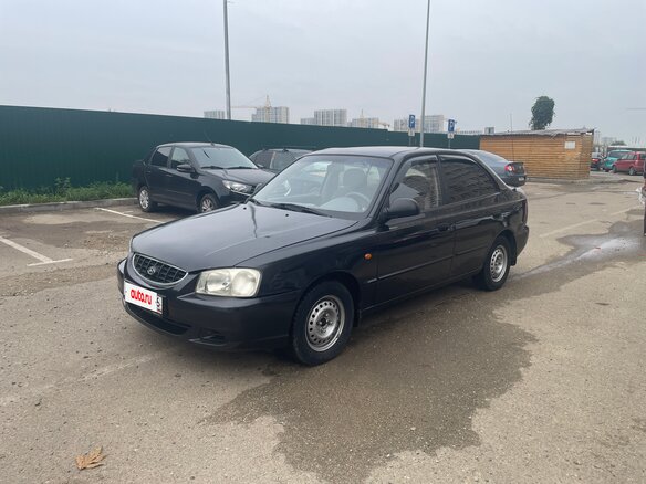 2007 Hyundai Accent ТагАЗ II, чёрный, 397000 рублей