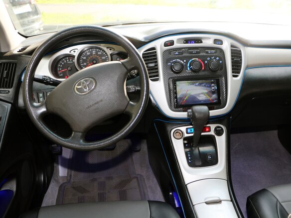 2005 Toyota Highlander I (XU20) Рестайлинг, синий, 1200000 рублей - вид 11