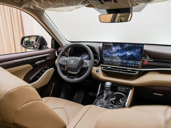 2026 Toyota Highlander IV (XU70), чёрный - вид 8