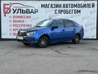 2019 Lada (ВАЗ) Granta I Рестайлинг, синий, 650000 рублей, вид 3