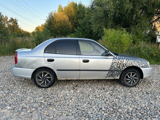 2003 Hyundai Accent ТагАЗ II, серебристый, 200000 рублей, вид 4