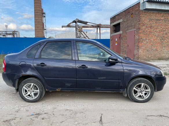 2008 Lada (ВАЗ) Kalina I, синий, 180000 рублей - вид 3