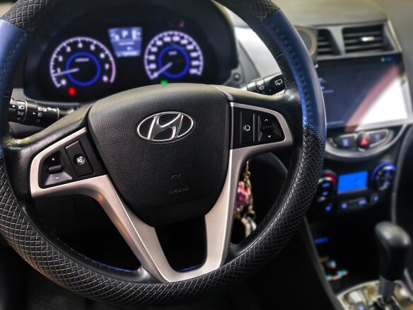 2014 Hyundai Solaris I Рестайлинг, синий - вид 7
