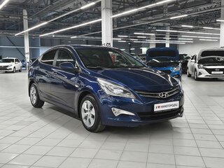 2016 Hyundai Solaris I Рестайлинг, синий, 985000 рублей, вид 2