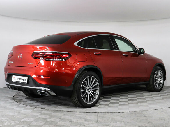 2019 Mercedes-Benz GLC Coupe 300 I (C253) Рестайлинг, красный - вид 4