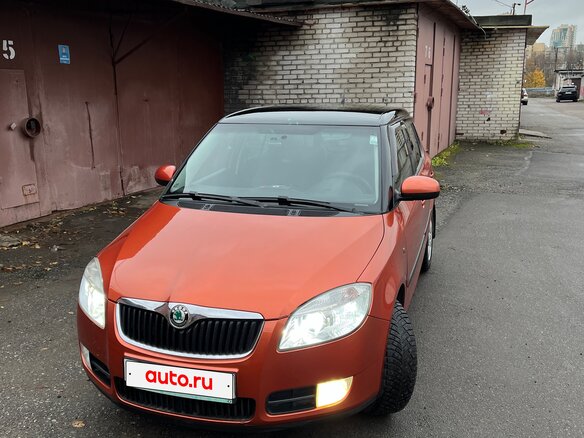 2008 Skoda Fabia II, оранжевый, 540000 рублей