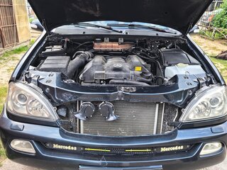 2002 Mercedes-Benz M-Класс 500 I (W163) Рестайлинг, синий, 800000 рублей, вид 3