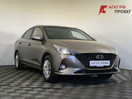 2021 Hyundai Solaris II Рестайлинг, бежевый, 1360000 рублей, вид 3