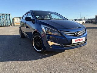 2015 Hyundai Solaris I Рестайлинг, синий, 590000 рублей, вид 4