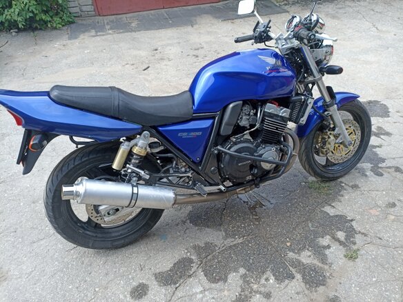 1997 Honda CB 400 Super Four, синий, 280000 рублей - вид 2