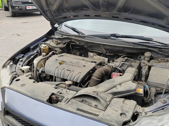 2008 Mitsubishi Lancer X, синий - вид 5