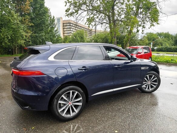 2021 Jaguar F-Pace I Рестайлинг, синий - вид 2