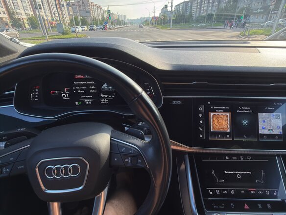 2020 Audi Q7 45 TDI II (4M) Рестайлинг, чёрный, 6490000 рублей - вид 23