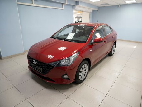 2021 Hyundai Solaris II Рестайлинг, красный, 1499000 рублей, вид 2