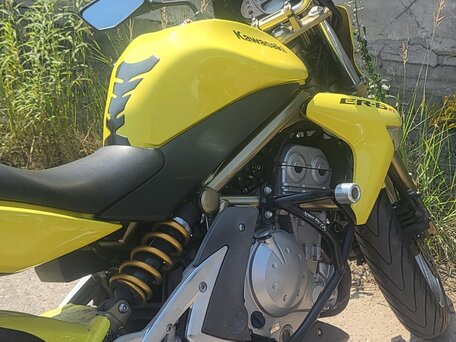 2006 Kawasaki ER-6N, жёлтый, 290000 рублей, вид 2
