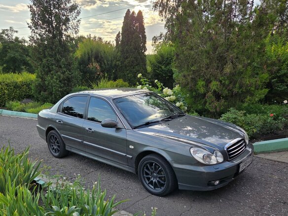 2005 Hyundai Sonata ТагАЗ IV (EF) Рестайлинг, серый, 550000 рублей - вид 1