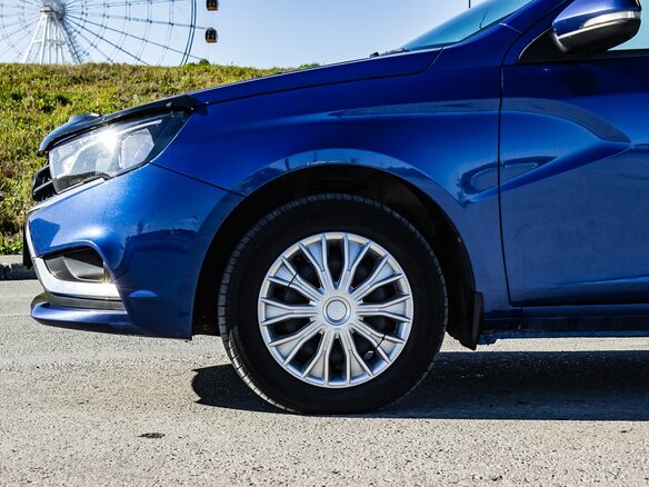 2021 Lada (ВАЗ) Vesta SW I, синий, 1150000 рублей - вид 8