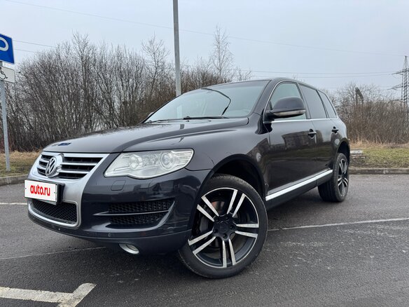 2008 Volkswagen Touareg I Рестайлинг, чёрный, 1030000 рублей - вид 2