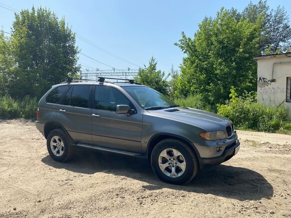 2003 BMW X5 3.0i I (E53) Рестайлинг, серый, 800000 рублей - вид 8