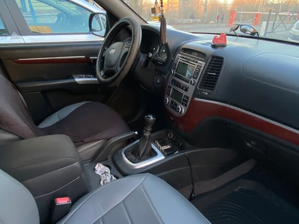 2008 Hyundai Santa Fe II, чёрный, 860000 рублей - вид 8