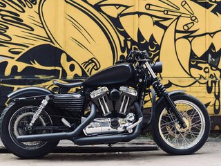 2009 Harley-Davidson Sportster 1200, чёрный, 584318 рублей, вид 3