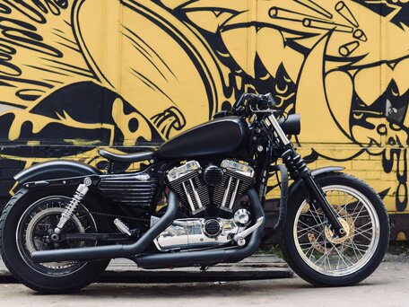 2009 Harley-Davidson Sportster 1200, чёрный, 584318 рублей, вид 3