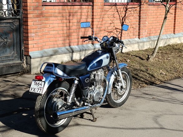 2003 Yamaha SR400, синий - вид 2