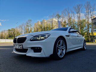 2015 BMW 6 серии Gran Coupe 640i xDrive III (F06/F13/F12) Рестайлинг, белый, 3100000 рублей, вид 2